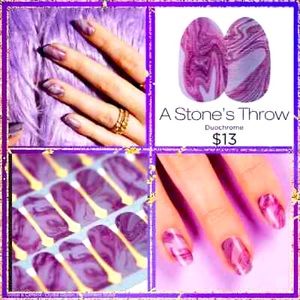 Color Street A Stone’s Throw - Purple Marble Nail Strips - Retired & New